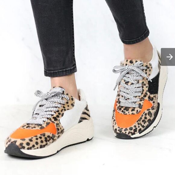 White Raven Loyal leopard print platform sneaker 6 - Picture 12 of 13